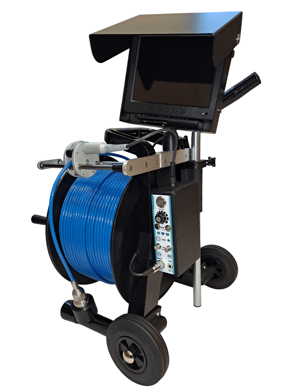 40 mm Brunnenkamera mit bis zu 200 m Mehrdrahtkabel CTU B.40200 CTU Kanalkamera Rohrkamera Schiebekamera